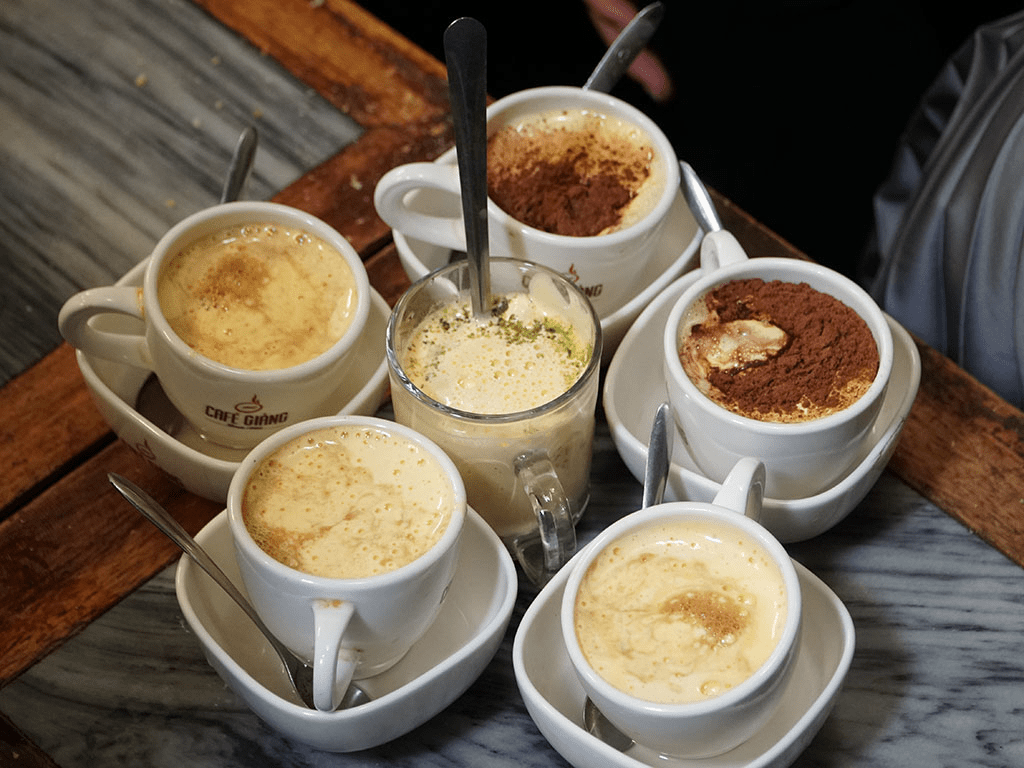 Cafe Giang famous egg coffee, best cafes